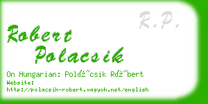 robert polacsik business card